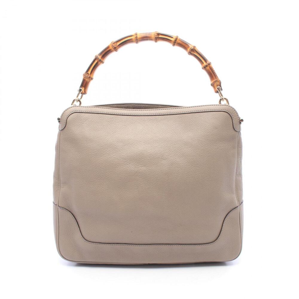 Gucci Diana Bamboo Shoulder Bag/Handbag, Leather, Women's, Beige, 282315